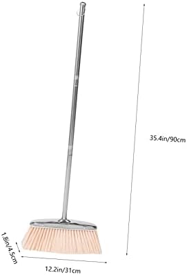 TOKIDNY Heavy Duty Floor Scraper Broom with Long Handle