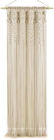 Lush Decor Boho Macrame Cotton Curtain Panel