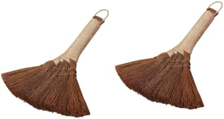 HOMOCONO 2pcs Lightweight Handheld Broom for Office Home Kitchen