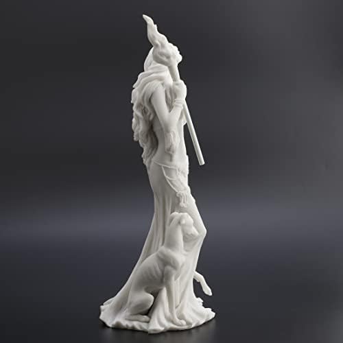 Veronese Design 13 38 Inch Hecate Statue Marble White 1