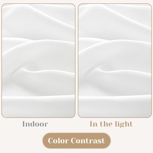 HOMEIDEAS Non-See-Through Sidelight French Curtains 1 Panel White