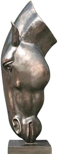 Still Water Horse Head Bronze Sculpture 453 Inch Decor