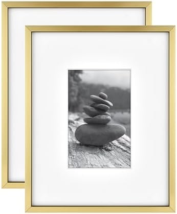 MCS Foundry Metal 8x10 Picture Frame Brass 2-Pack