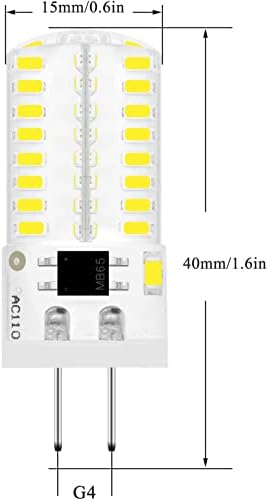 LED G4 Bi-Pin Bulbs 3W Daylight White 10-Pack