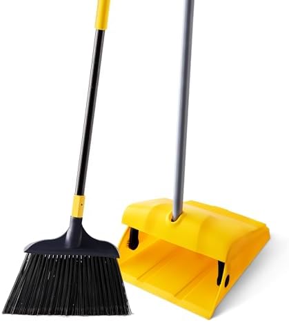Yocada Heavy Duty Broom and Dustpan Set with Windproof Cover