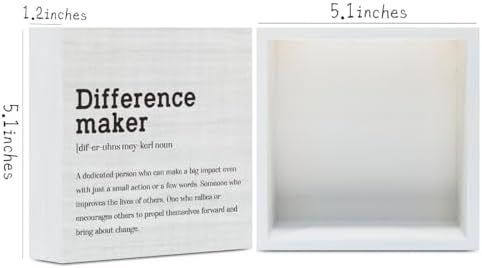 AOZHUO Difference Maker Wooden Desk Sign