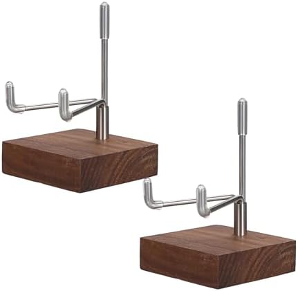 Hipiwe 2 Pack Crystal Display Stand with Wood Base