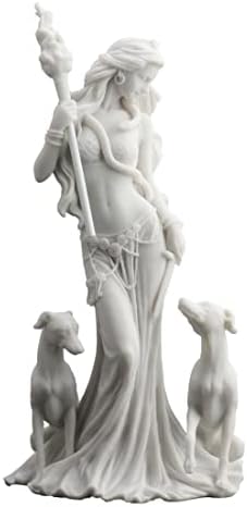 Veronese Design 13 38 Inch Hecate Statue Marble White 1