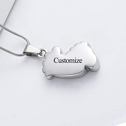 Imrsanl Footprint Cremation Urn Pendant for Ashes