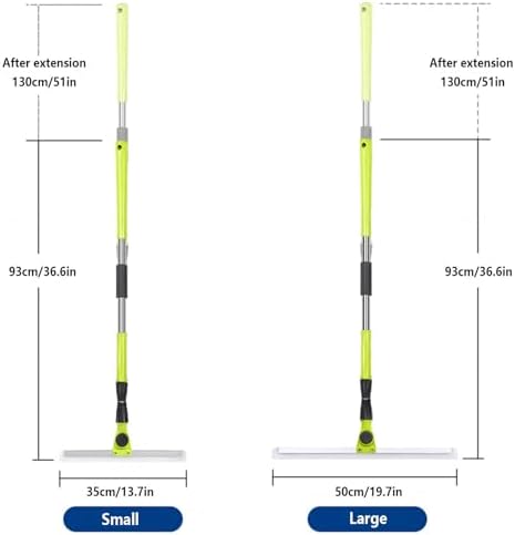 Silicone Brooms for Floor Cleaning with 51cm Long Handle