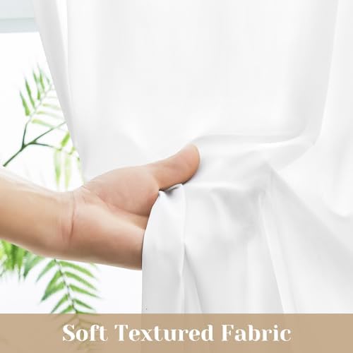 HOMEIDEAS Non-See-Through Sidelight French Curtains 1 Panel White