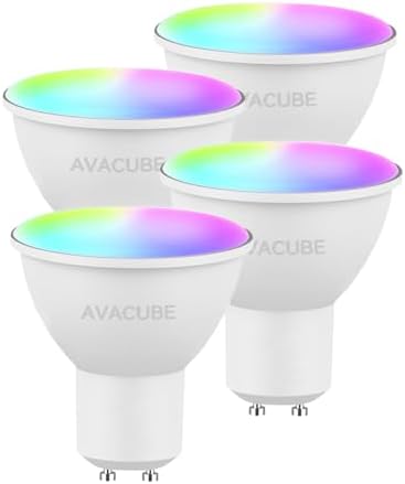 AVACUBE 4 Pack GU10 Smart LED Bulbs with Alexa Google Assistant Compatibility 1