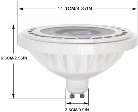 Rowrun GU10 AR111 12W LED Bulb Dimmable Pack of 2