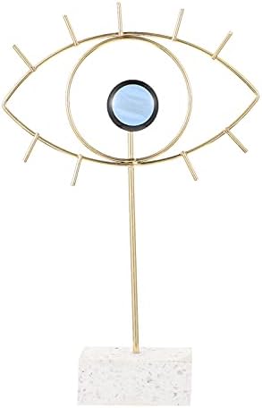 IMIKEYA Golden Turkish Evil Eye Statue for Home Decor