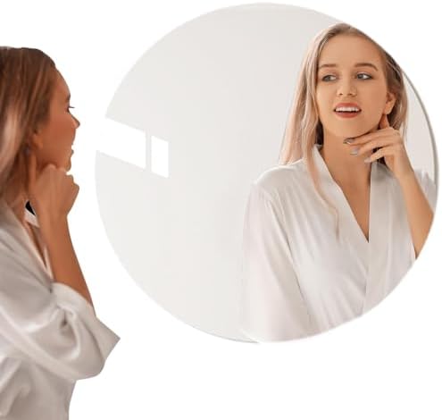 Round Acrylic Wall Mirror for Bathroom Shatterproof and Waterproof
