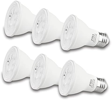 FTL 6-Pack Dimmable PAR20 LED Bulbs 7W 3000K Warm White