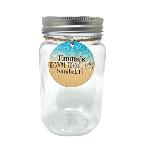 Plastic Beach Treasures Jar with Name and Destination