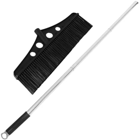 SOESFOUFU Heavy Duty Detachable Broom with Stainless Steel Handle