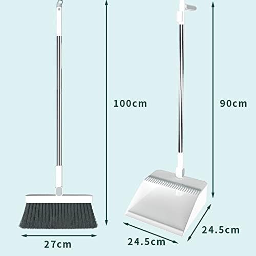 DDGURDH Folding Hand Broom Dustpan Set for Home Cleaning
