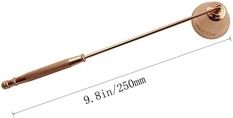 Rose Gold Candle Snuffer Stainless Steel Horn Shaped 20cm Handle 1