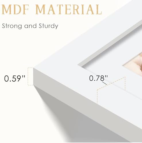 12x16 White Photo Frame with 13 Slots for Baby Memories