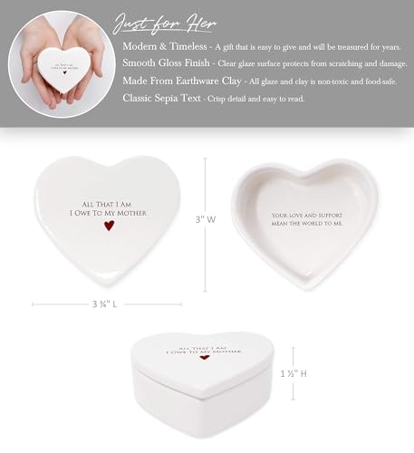 Mother of the Bride Groom Keepsake Box - Ceramic Heart Gift