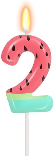 ElekFX Watermelon Number 2 Candle for Birthday