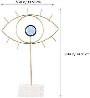 IMIKEYA Golden Turkish Evil Eye Statue for Home Decor