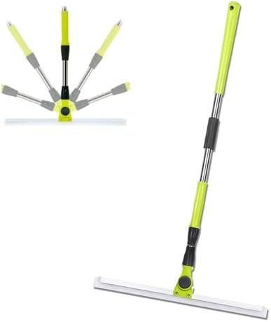 Silicone Broom with 51-Inch Handle for All Surfaces