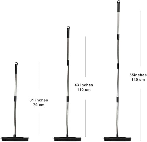 GLOYY Pet Hair Rubber Broom with Squeegee