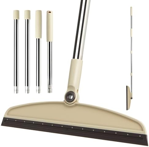 XXFLOWER Silicone Magic Broom with Adjustable Handle and 180 Rotating Squeegee