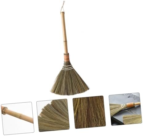 LOEFLIFA 1pc Hand-Made Straw-Woven Broom