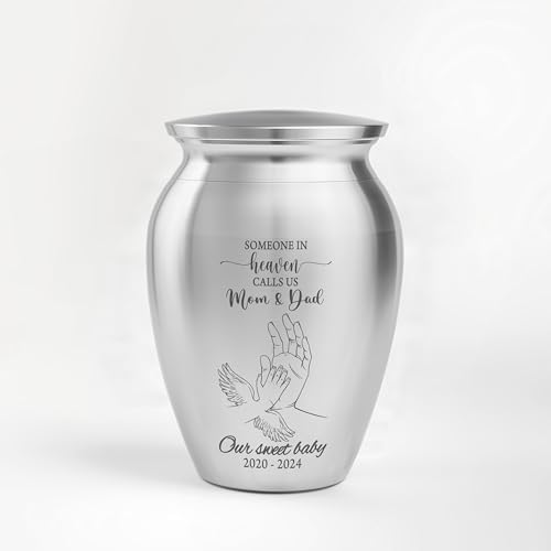 Personalized Baby Mini Urn Stainless Steel 256 Inch