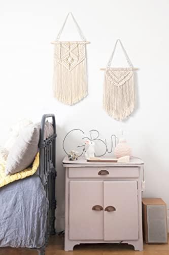 Mkono 2 Pcs Macrame Wall Hanging Boho Decor