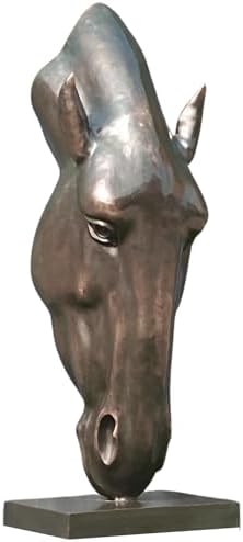Still Water Horse Head Bronze Sculpture 453 Inch Decor