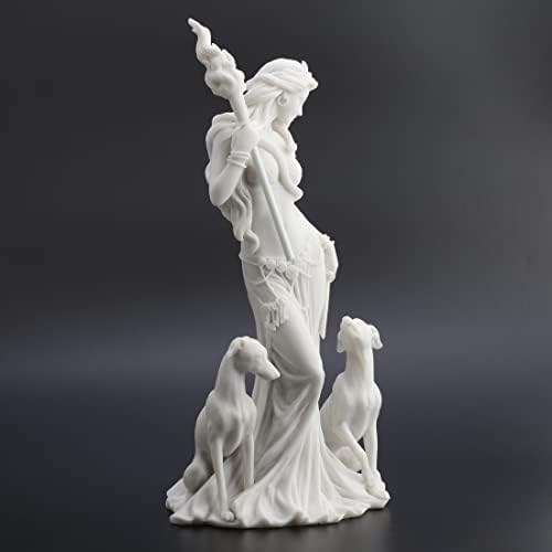 Veronese Design 13 38 Inch Hecate Statue Marble White 1
