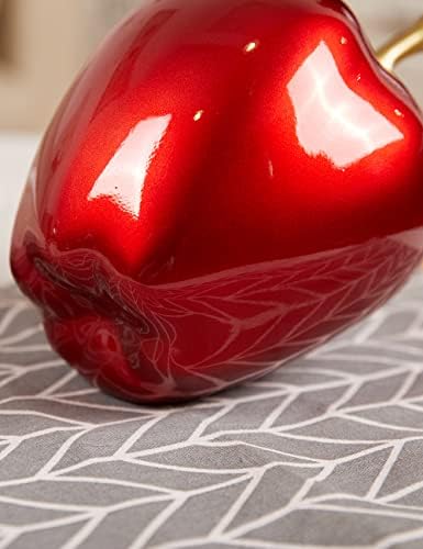NENBOLEC Apple Sculpture Red 7 Inch Modern Decor Statue