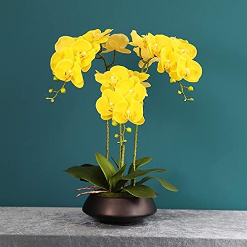 Butterfly Orchid Artificial Flower Set with Vase