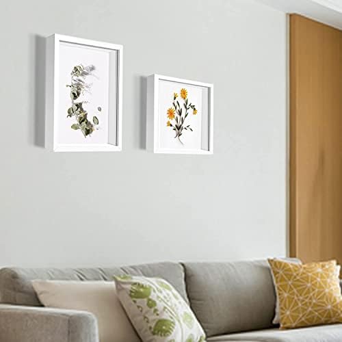 TOUYINGER 8x8 Shadow Box Frame 2 Packs with Letter Stickers