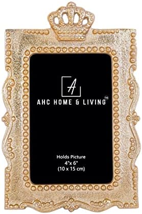 4x6 Princess Crown Gold Picture Frame - Tabletop Wall Display