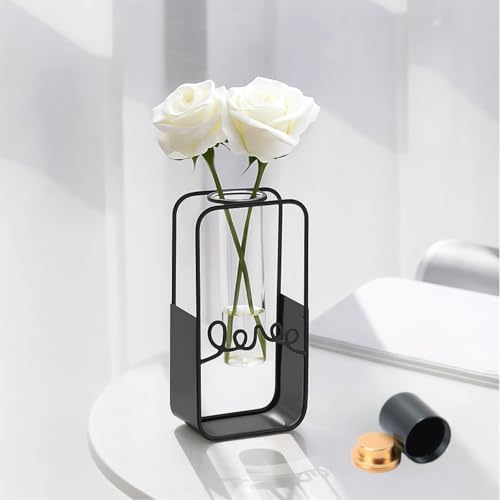 ChoiHeiy Black Plant Urn with Hydroponics