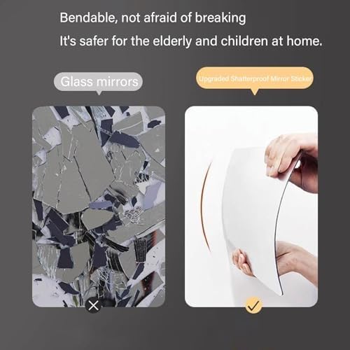 Round Acrylic Wall Mirror for Bathroom Shatterproof and Waterproof
