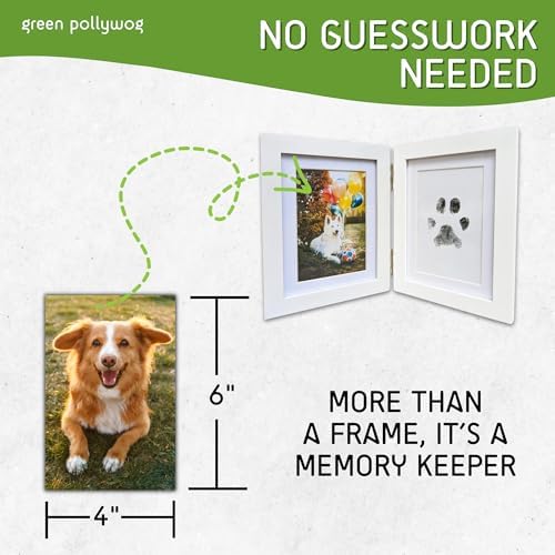 Green Polywog Paw Print Pet Keepsake Frame Kit
