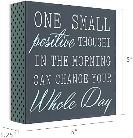 Barnyard Designs Wooden Box Sign - One Small Positive Thought
