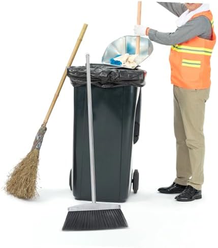 Ergonomic Hand Broom with Long Dust Pan Handle for Efficient Cleaning