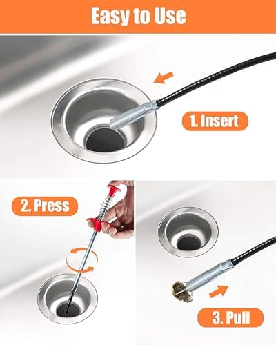 7-Piece 196 Inch Drain Unclogging Kit