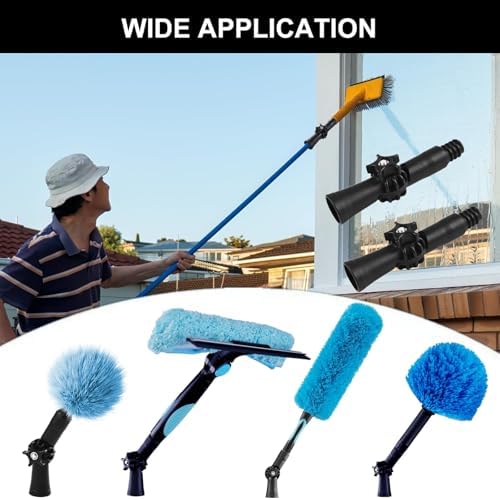 2 PCS Plastic Mop Pole Adapter for Threaded Handles