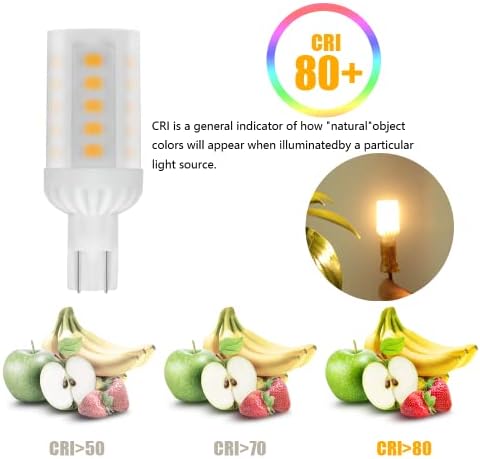 Cheopha T5 T10 12V LED Bulbs 4W Warm White 3000K Pack of 5