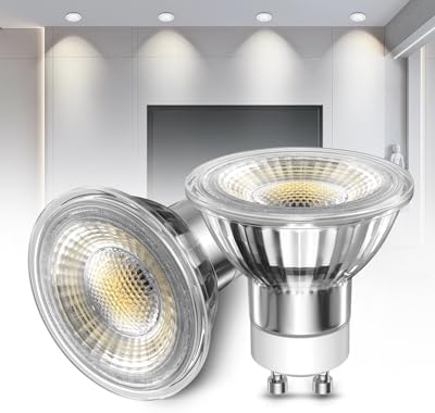 TobeBright GU10 LED Bulbs 6W 5000K Dimmable 2Pack