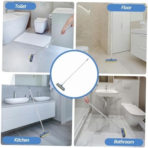Effortless Cleaning Broom with Scraper for Kitchen and Bathroom